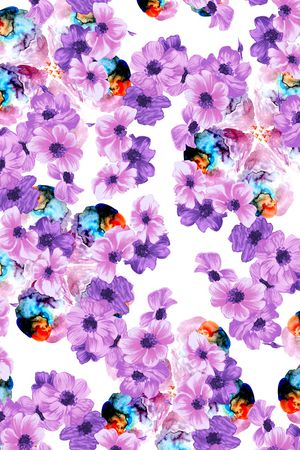 玉兰花印花华亿平台图片