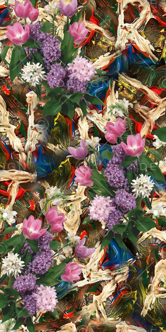 玉兰花印花华亿平台图片