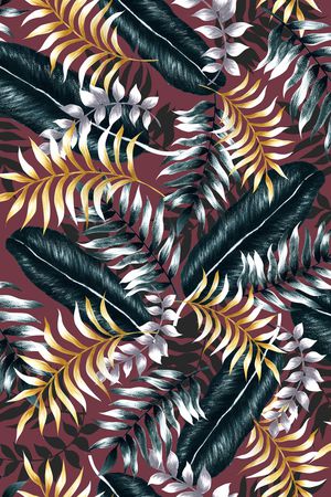 棕榈叶印花华亿平台图片