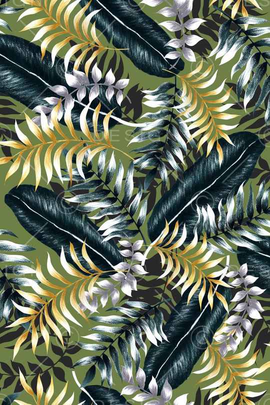 棕榈叶印花华亿平台图片