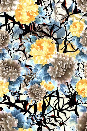 E中国风情印花华亿平台图片