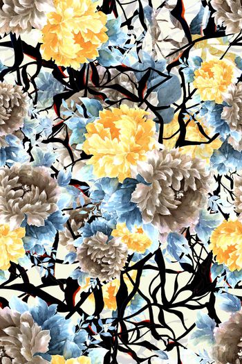 E中国风情印花华亿平台图片