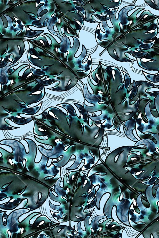 C热带风情印花华亿平台图片