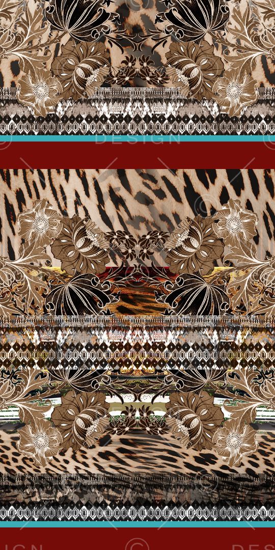 动物纹印花华亿平台图片