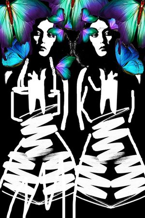 时尚独幅趣味时尚女郎印花印花华亿平台图片