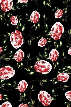 玫瑰花印花华亿平台图片