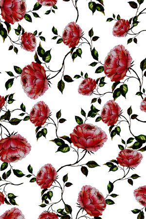 玫瑰花印花华亿平台图片