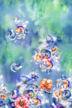 水彩印花华亿平台图片