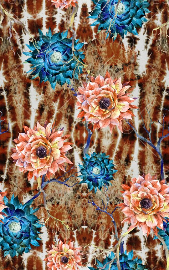 花卉印花华亿平台图片