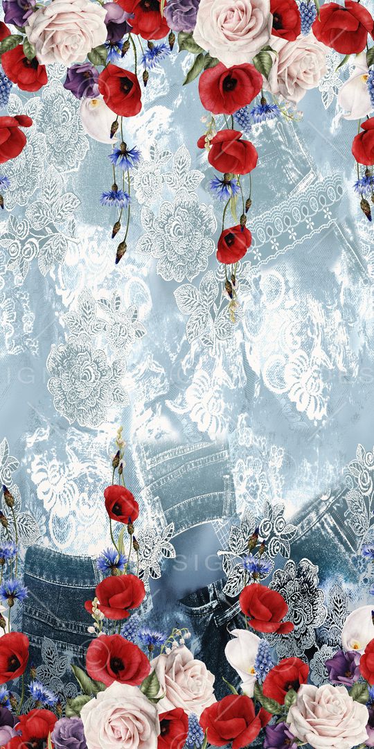 牛仔印花华亿平台图片