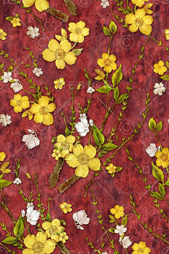 花卉印花华亿平台图片