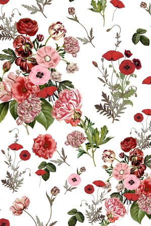 DG风格花卉印花华亿平台图片