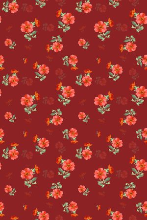 花卉印花华亿平台图片