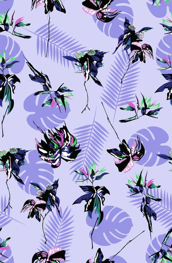 808535-手绘 抽象 热带 植物 叶子 17