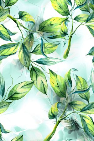 树叶印花华亿平台图片