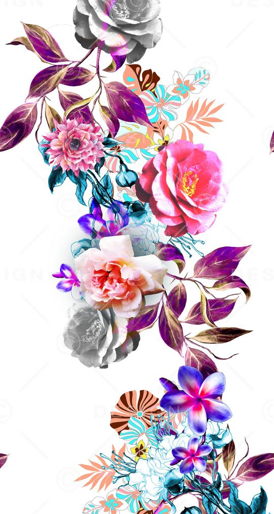 花卉印花华亿平台图片