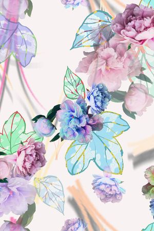 花卉印花华亿平台图片