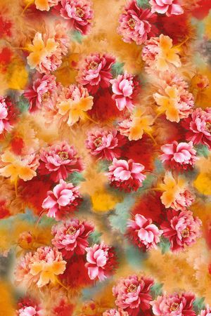 花卉印花华亿平台图片