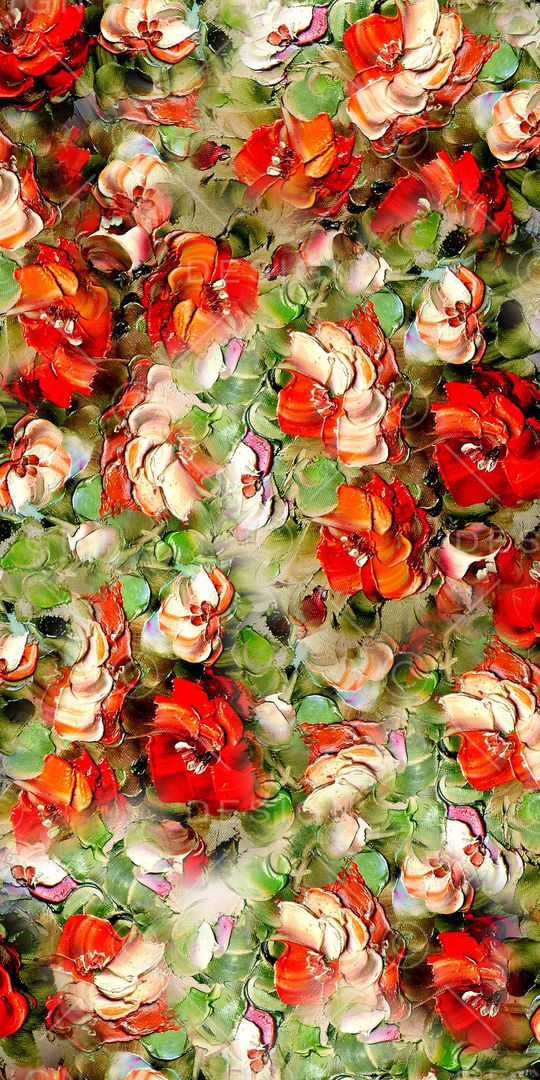 油画花卉印花华亿平台图片