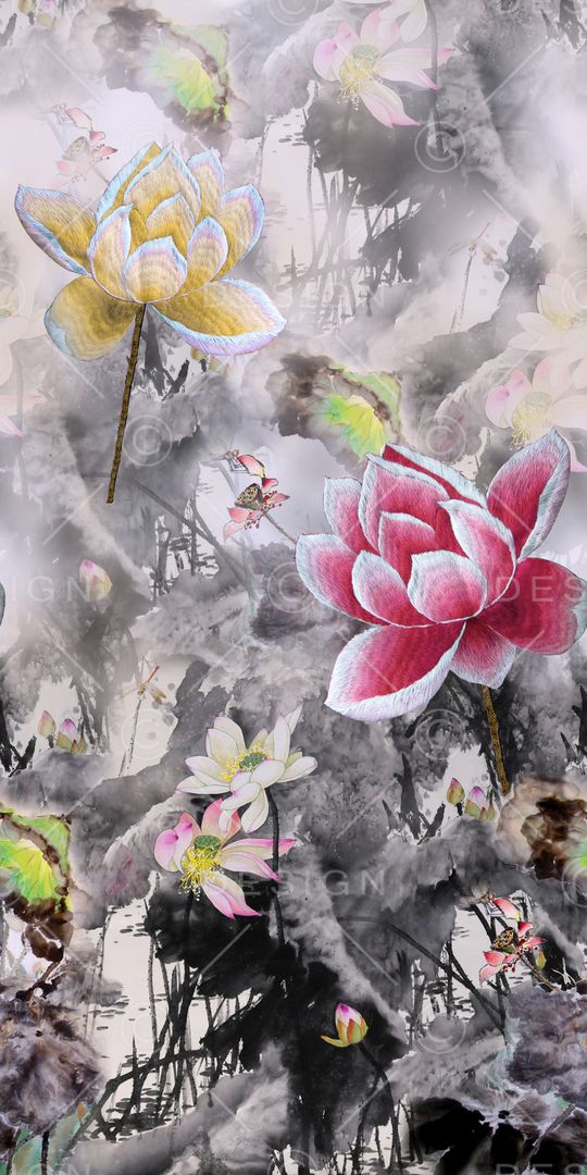 花卉印花华亿平台图片