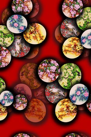 花卉印花华亿平台图片