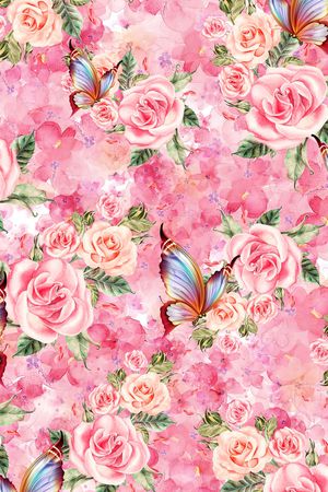 罂粟花印花华亿平台图片