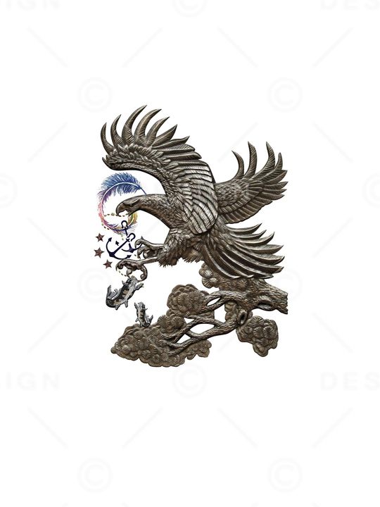 老鹰印花华亿平台图片