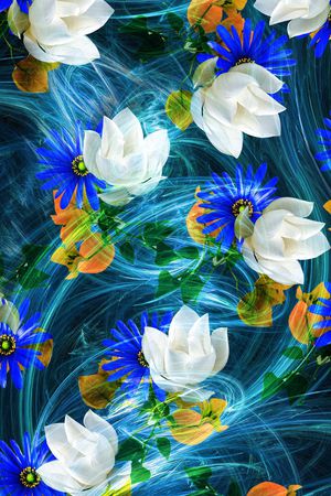 花卉印花华亿平台图片