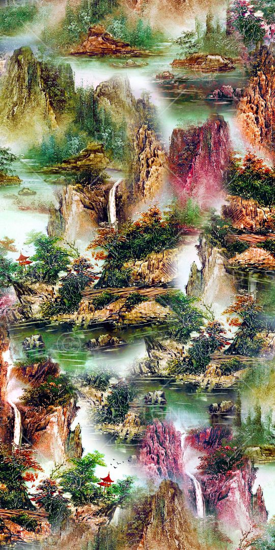 山脉印花华亿平台图片