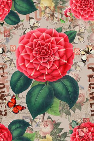 时尚花卉印花华亿平台图片