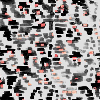 抽象几何印花华亿平台图片