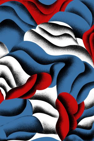 抽象几何印花华亿平台图片