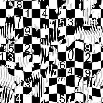 几何方格印花华亿平台图片