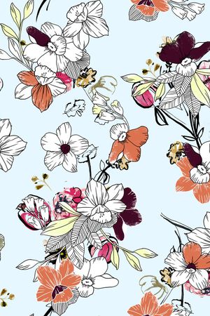 花卉印花华亿平台图片