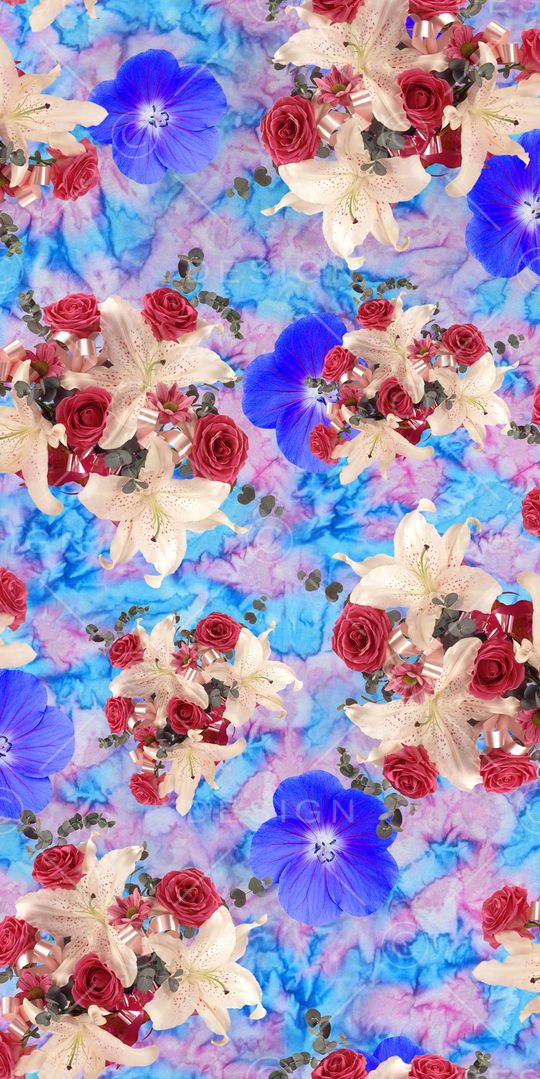 罂粟花印花华亿平台图片