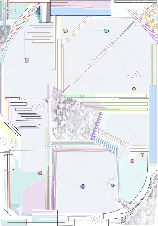 不规则几何印花华亿平台图片