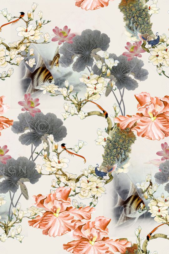 中国风印花华亿平台图片