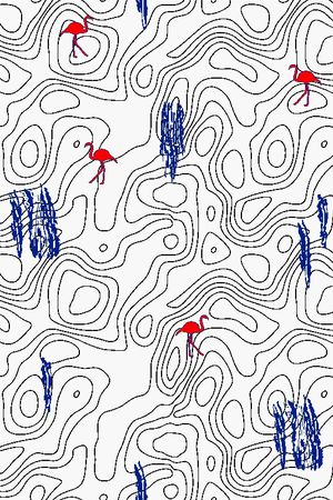 不规则几何印花华亿平台图片