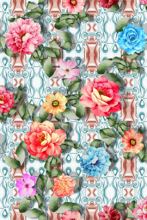 花卉印花华亿平台图片