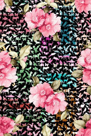 动物剪影印花华亿平台图片