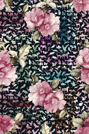 动物剪影印花华亿平台图片