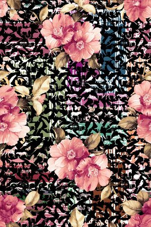 动物剪影印花华亿平台图片