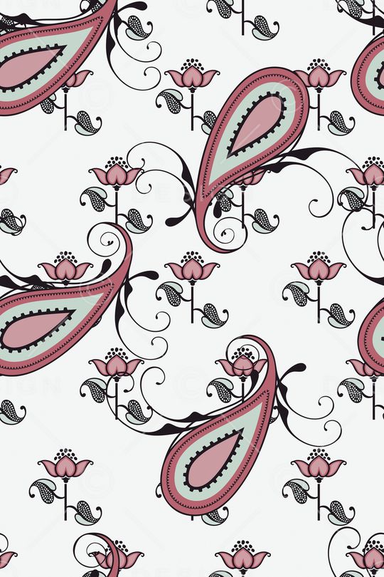 卷草纹印花华亿平台图片