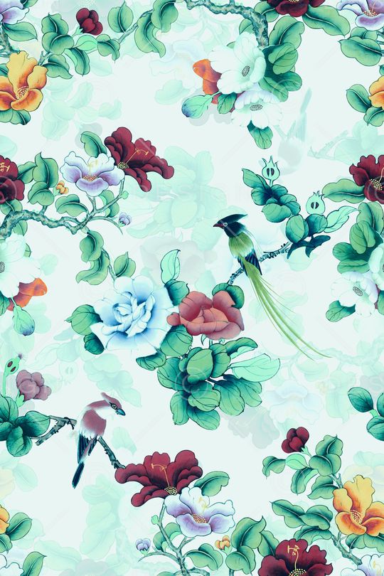 中国风印花华亿平台图片