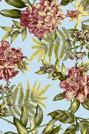 花卉印花华亿平台图片