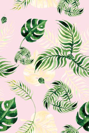 棕榈叶印花华亿平台图片