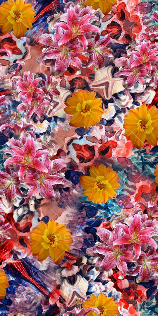 玫瑰花印花华亿平台图片