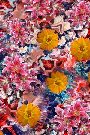 玫瑰花印花华亿平台图片