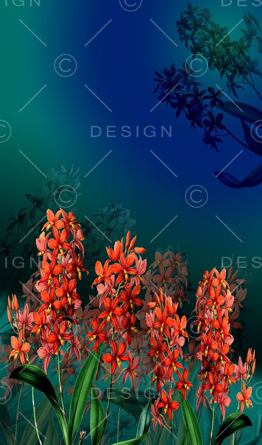 花卉印花华亿平台图片