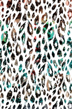 豹纹印花华亿平台图片